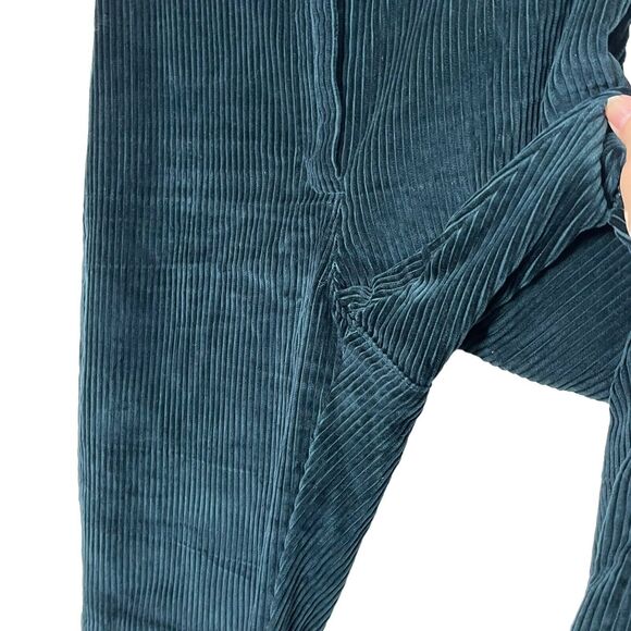 Aritzia Babaton Albers Pants Women’s Size 4 Dark Green Corduroy Kick Flare Crop - Picture 7 of 12
